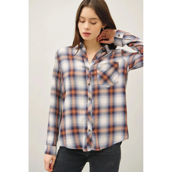 Robertson Plaid Long Sleeve Button Up
