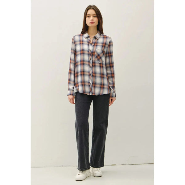 Robertson Plaid Long Sleeve Button Up