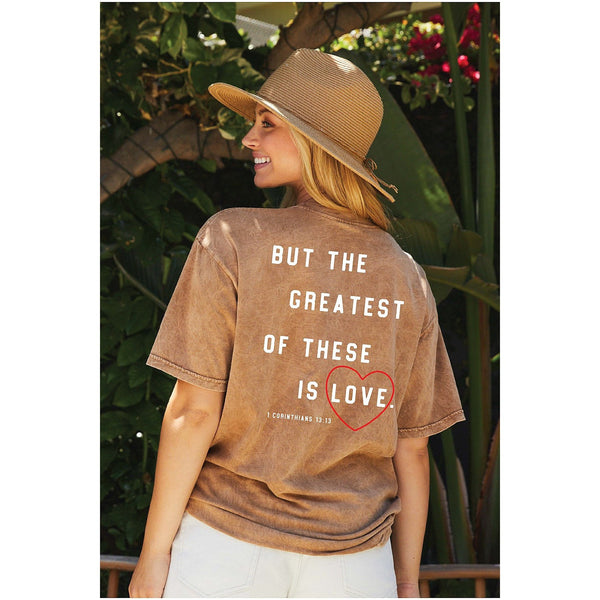 Faith Hope Love Mineral Wash Tee - MULTIPLE Colors ***PREORDER***