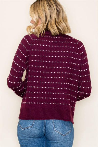 Eggplant Dotted Sweater