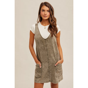 Olive Overall Dress