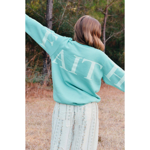 Faith Teal Sweatshirt