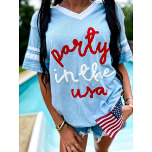 Party in the USA Varsity Tee