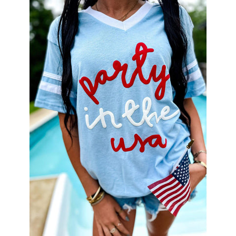 Party in the USA Varsity Tee ***PREORDER***