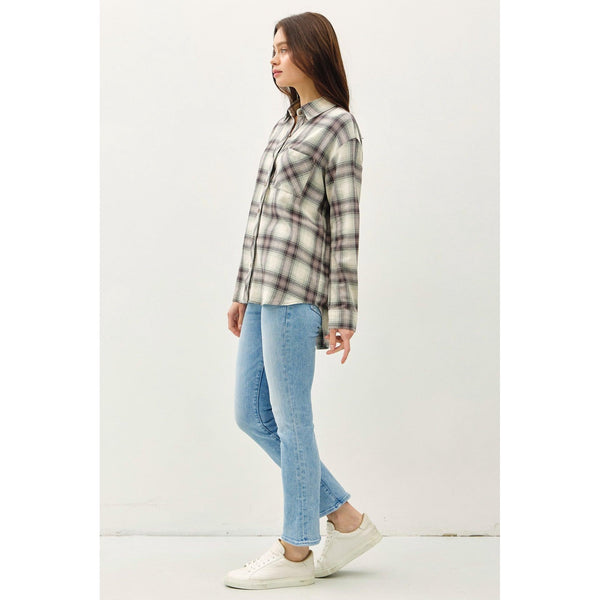 Aqua Long Sleeve Flannel
