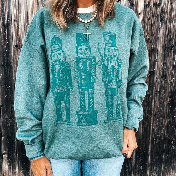 Monochrome Nutcracker Sweatshirt in Forest ***PREORDER***