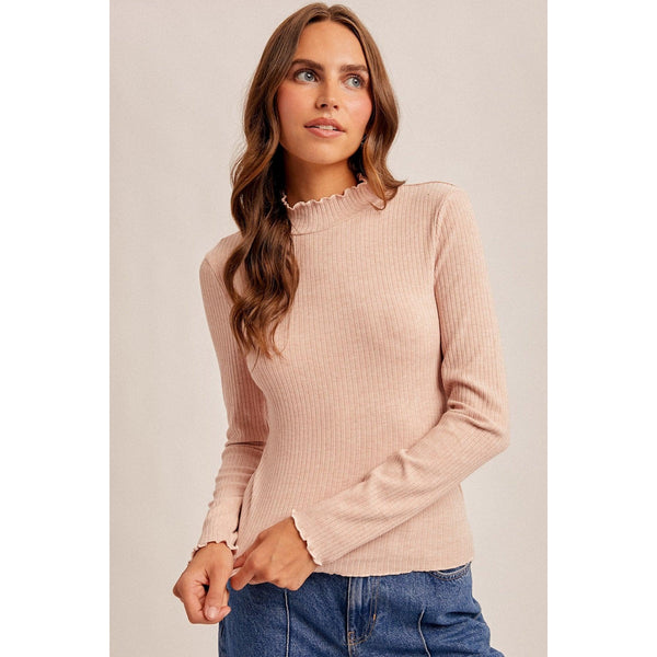 Mocha Ribbed Long Sleeve