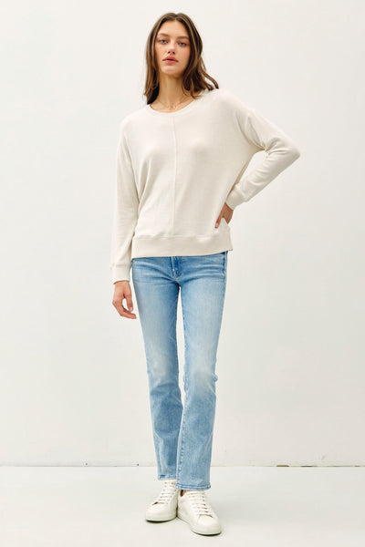 Oatmeal Pullover Knit Top