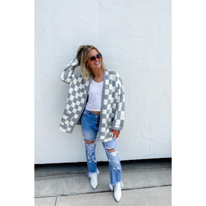 Beverly Checkered Cardigan MULTIPLE COLORS