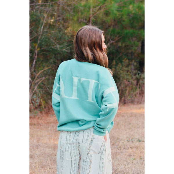 Faith Teal Sweatshirt