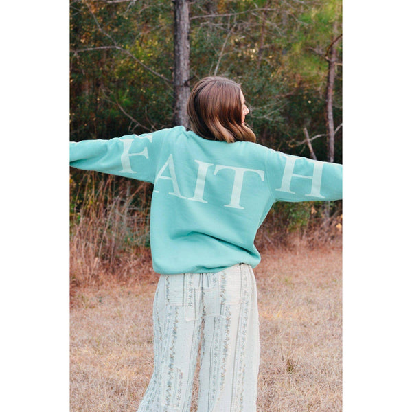 Faith Teal Sweatshirt
