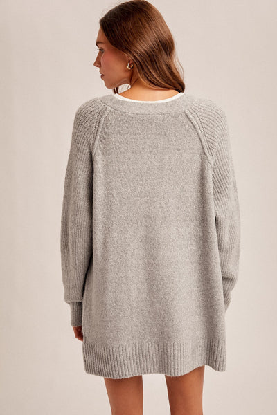 Grey Button Down Cardigan