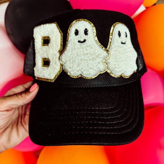 Boo Chenille Patch Hat