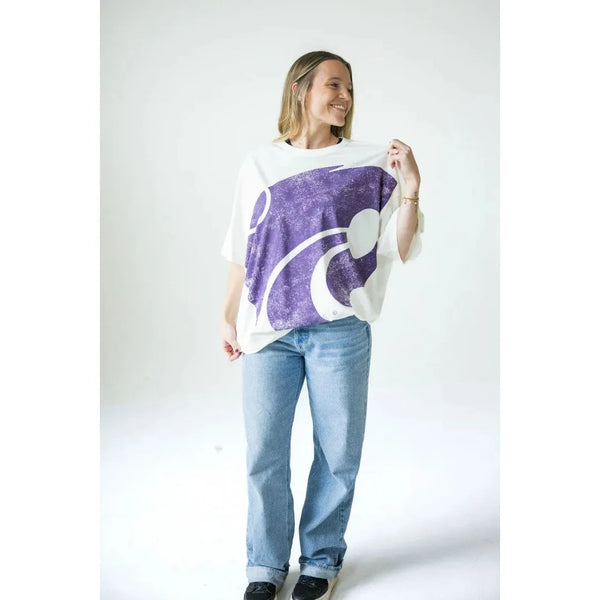 Kansas State Lawson Logo Oversized Tee