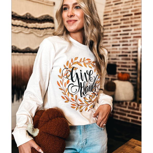 Give Thanks Long Sleeve Tee