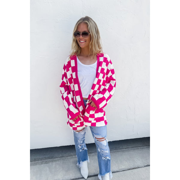 Beverly Checkered Cardigan MULTIPLE COLORS