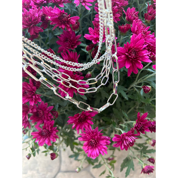 Silver Necklace Stack