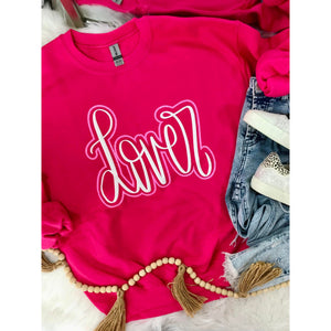 Lover Puff & Glitter Sweatshirt ***PREORDER*** – Five Sisters Boutique
