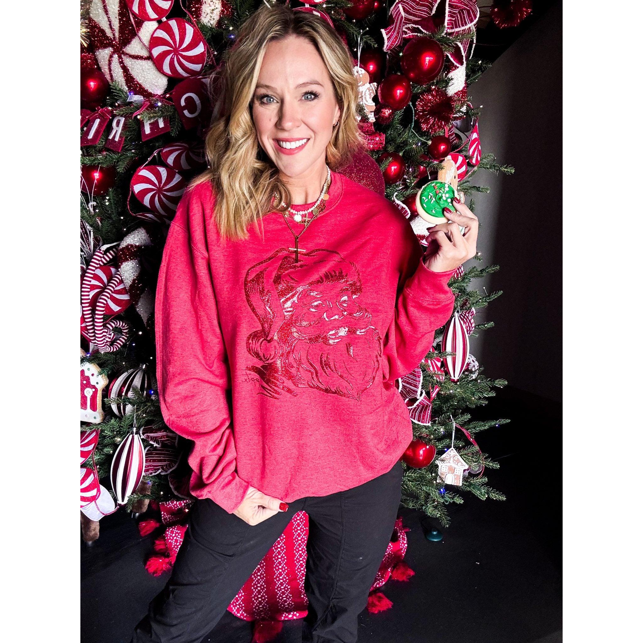 Monochrome Glitter Santa ***PREORDER***