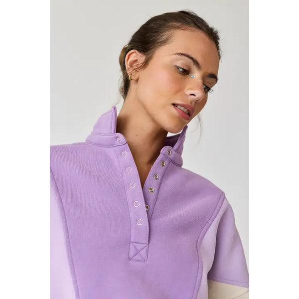 Lavender Colorblock Pullover