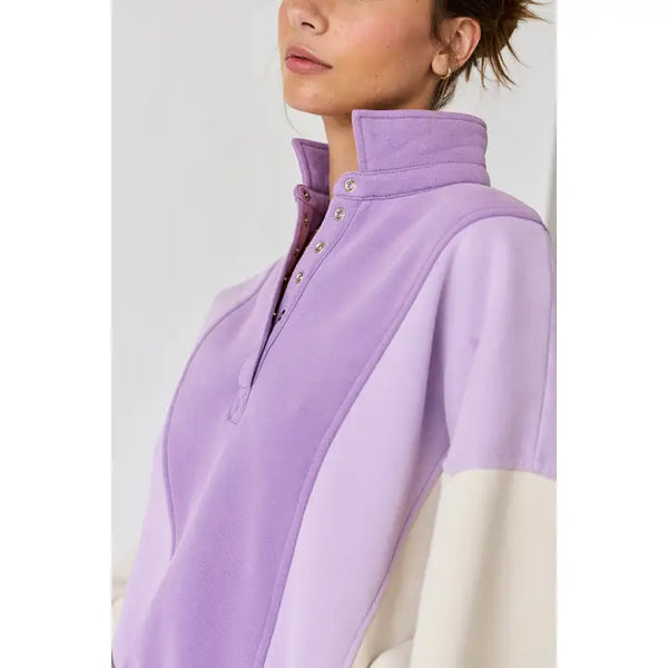 Lavender Colorblock Pullover