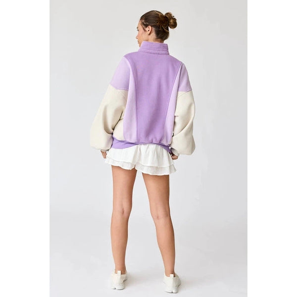 Lavender Colorblock Pullover