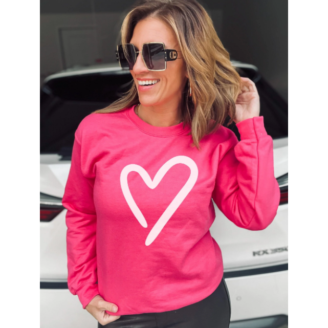 Heart Sweatshirt in Pink ***PREORDER***