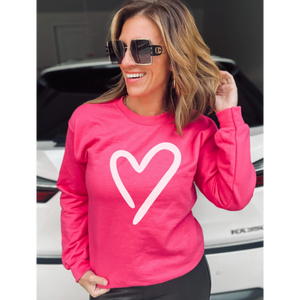 Heart Sweatshirt in Pink ***PREORDER***