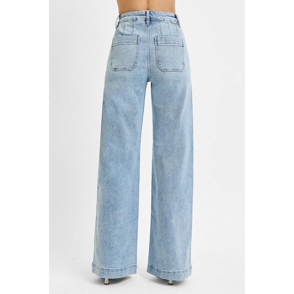 Risen Layla High Rise Wide Leg Slanted Pockets