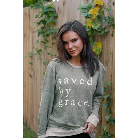 Saved By Grace French Terry Top