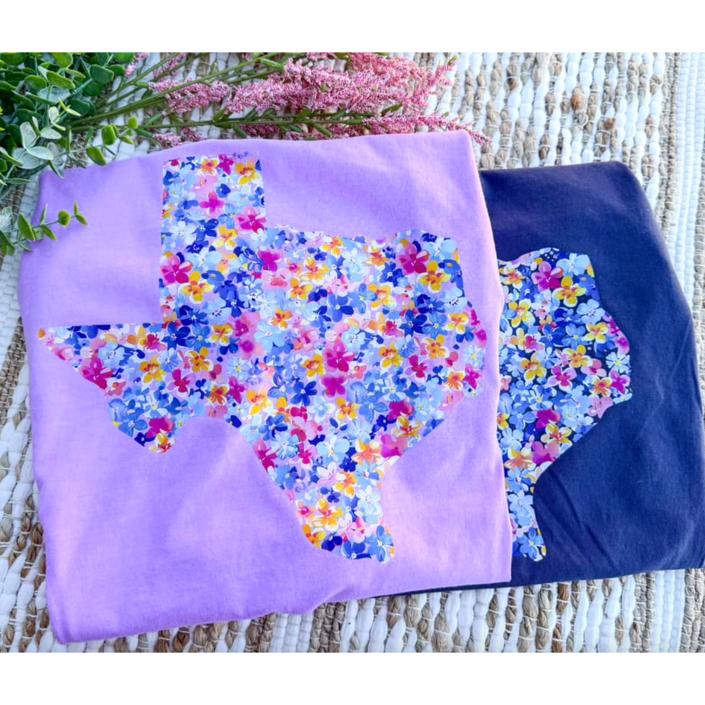 Preppy Floral Tee NAVY or NEON VIOLET ***PREORDER***