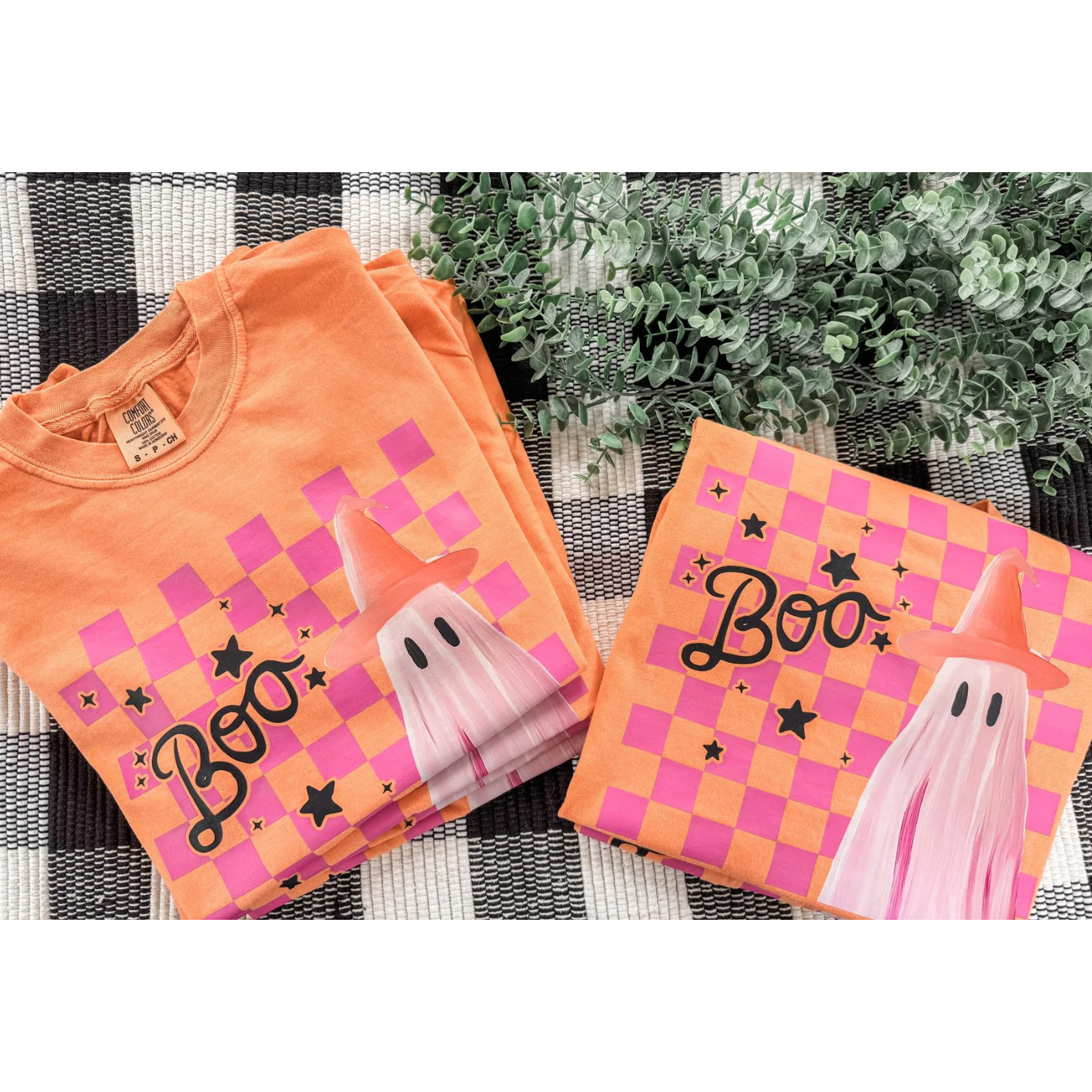 Boo Checkered Tee ***PREORDER***