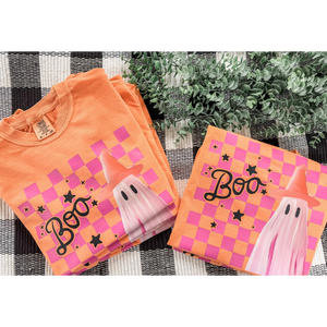 Boo Checkered Tee ***PREORDER***