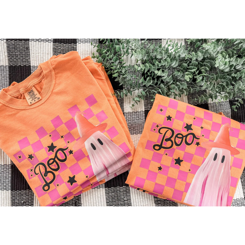 Boo Checkered Tee ***PREORDER***