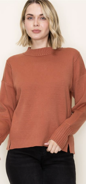 Copper Pullover with Side Slits
