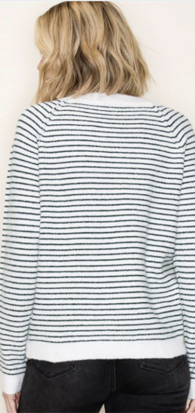 Forest Green Striped Sweater
