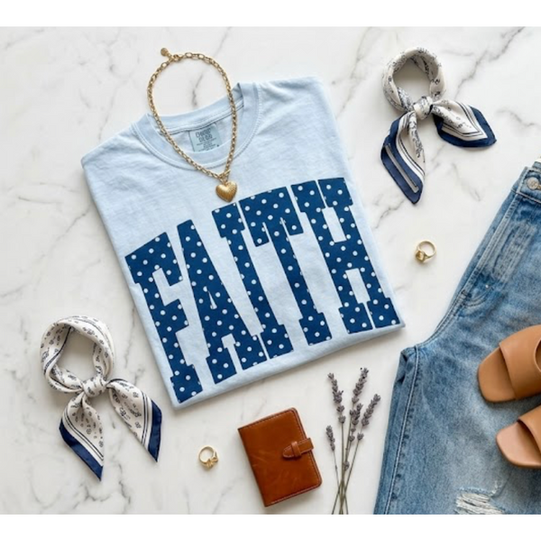 Faith Polka Dot Tee ***PREORDER***