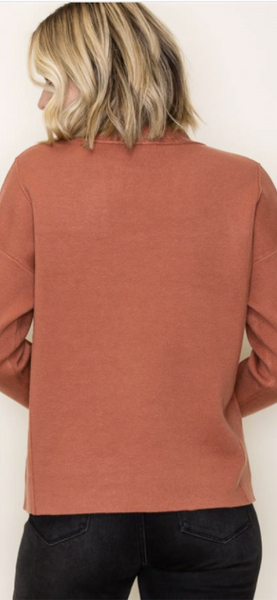 Copper Pullover with Side Slits