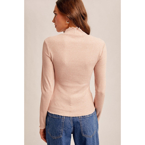 Mocha Ribbed Long Sleeve