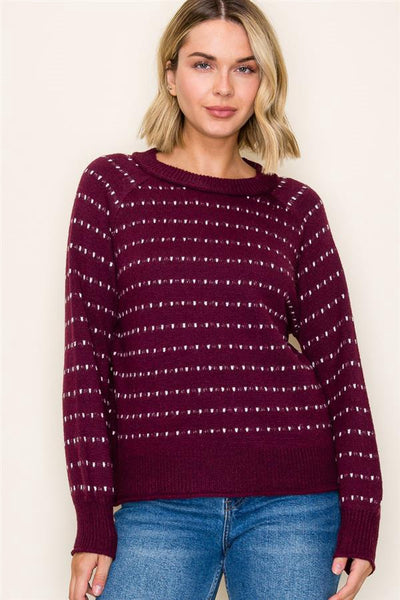 Eggplant Dotted Sweater