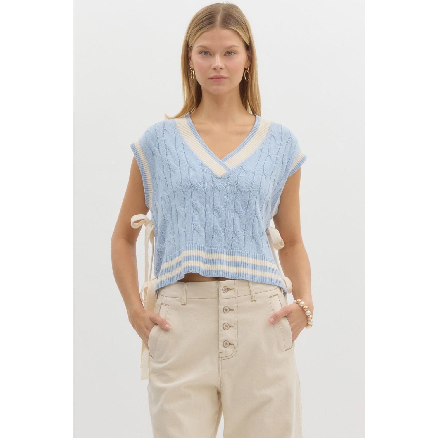 Light Blue Sweater Vest