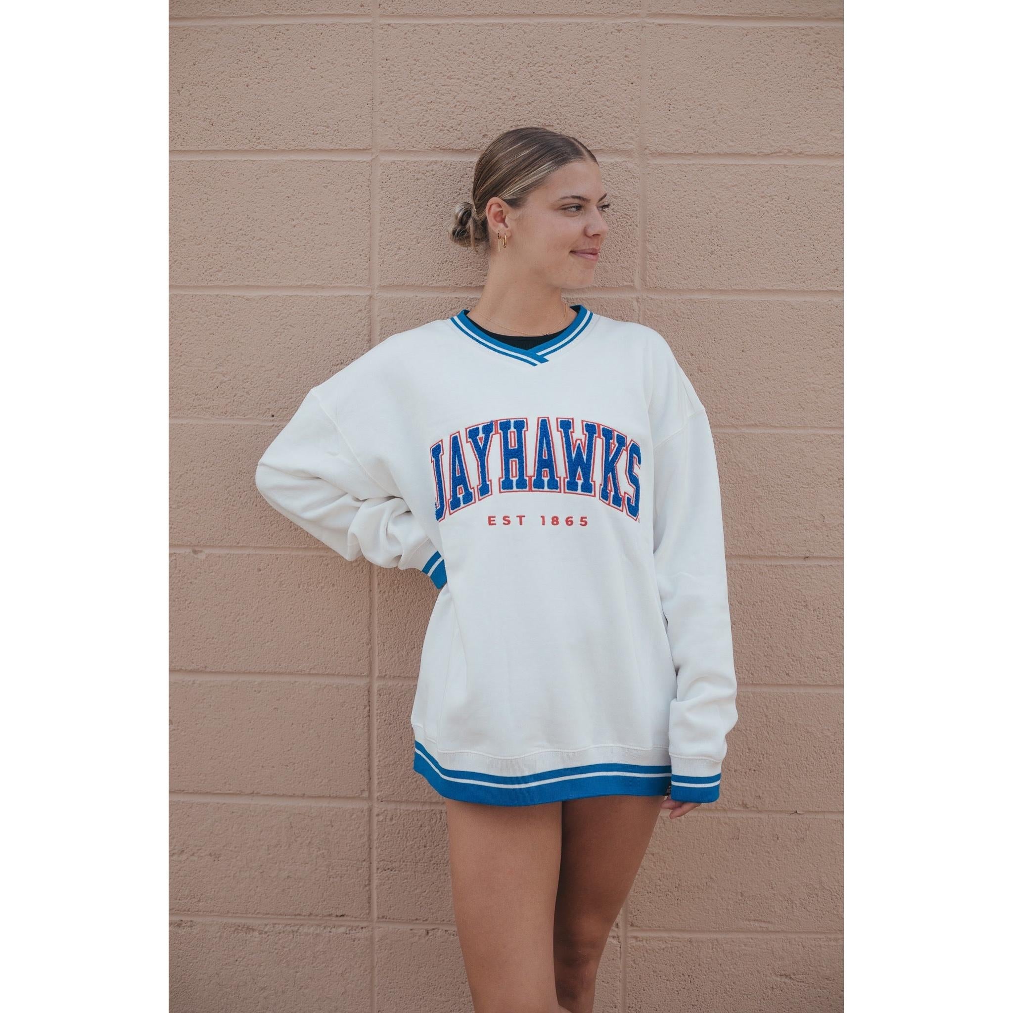 Kansas Allen Chenille Varsity V-Neck