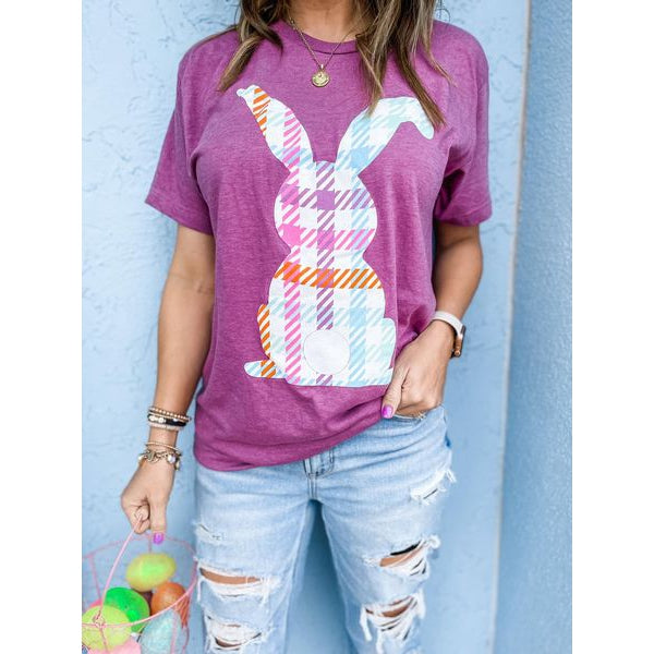Plaid Bunny Tee in YOUTH & ADULT
