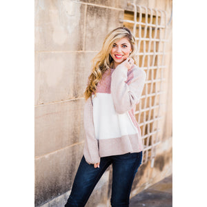 Oatmeal Color Block Sweater