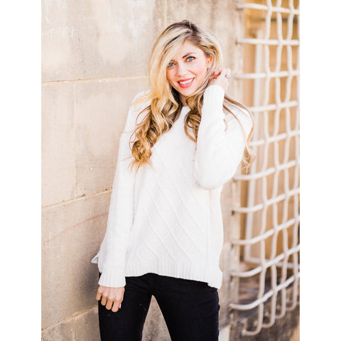Ivory Cabled Sweater